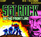 Sgt. Rock - On the Frontline (USA) Title Screen